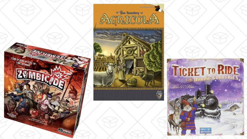 Zombicide, $52 | Agricola, $37 | Ticket to Ride: Nordic Countries, $29